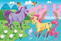 Clementoni brilliant puzzel eenhoorn, 2x20st. - thumbnail