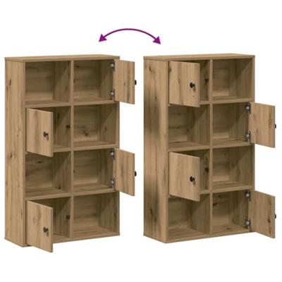 Boekenkast 60x24x101,5 cm bewerkt hout artisanaal eikenkleurig Boekenkast 60x24x101,5 cm bewerkt hout artisanaal eikenkleurig