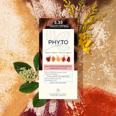 Phyto Paris Phytocolor collection 5.35 chatain clair chocolat 1 Stuks Phyto Paris Phytocolor collection 5.35 chatain clair chocolat 1 Stuks
