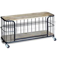 Tv-meubel100x40x45 cm massief mangohout - thumbnail