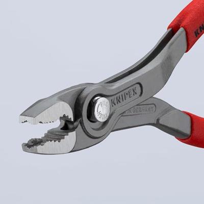 Knipex TwinGrip voor- en zijsnijtang | Antislip kunststof bekleed | Grijs geatramenteerd | Lengte 150 mm - 82 01 150