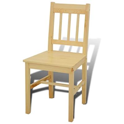 VidaXL Eettafel met 4 stoelen hout naturel VidaXL Eettafel met 4 stoelen hout naturel