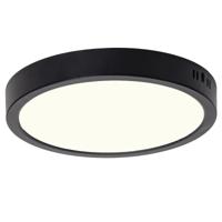 LED Paneel - Downlight - Velvalux - Ø30 - 24W 2700lm - Natuurlijk Wit 4000K - Opbouw - Rond - Zwart - Flikkervrij - thumbnail