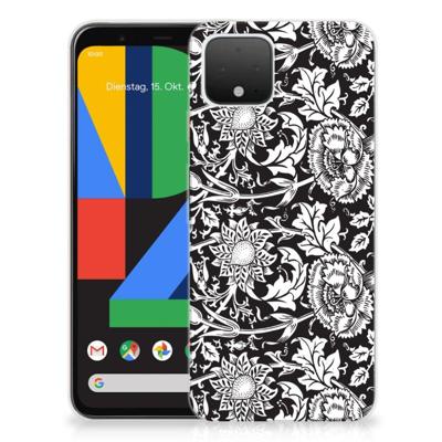 Google Pixel 4 TPU Case Black Flowers Google Pixel 4 TPU Case Black Flowers