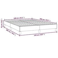 Bedframe kunstleer wit 140x200 cm - thumbnail