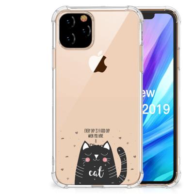 Apple iPhone 11 Pro Stevig | Bumper Hoesje | Cat Good Day Apple iPhone 11 Pro Stevig | Bumper Hoesje | Cat Good Day