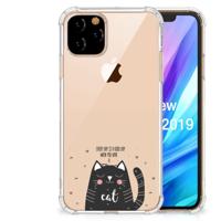 Apple iPhone 11 Pro Stevig | Bumper Hoesje | Cat Good Day - thumbnail
