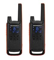 Motorola T82 Twin Pack twee-weg radio 16 kanalen Zwart, Oranje - thumbnail