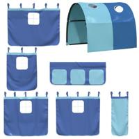 Gordijnen voor hoogslaper met tunnel polyester blauw - thumbnail