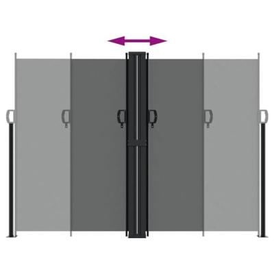 VidaXL Windscherm uittrekbaar 180x1000 cm antracietkleurig