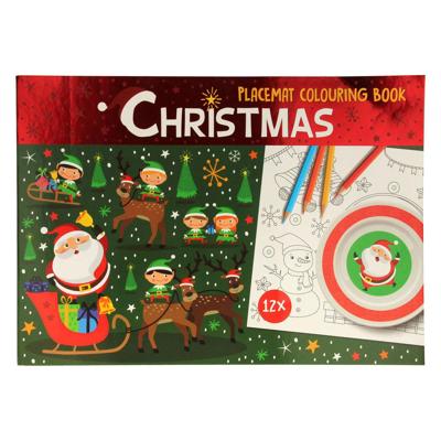 Wins Holland Kleurboek placemat kerst, 12st.