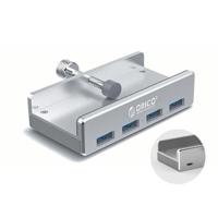 ORICO MH4PU-P aluminiumlegering 4-poorts USB 3.0 clip-type HUB (zilver) - thumbnail