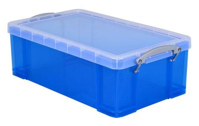 Opbergbox ru 12ltr 465x270x150mm transp blauw