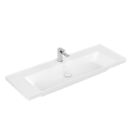 Wastafel Villeroy & Boch Subway 3.0 Met CeramicPlus 0 Kraangaten Zonder Overloop 130x47x16.5 cm Stone White Villeroy & Boch - thumbnail