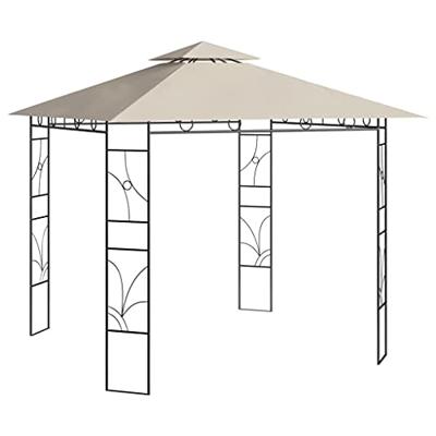 Prieel 160 g/m 3x3x2,7 m cremekleurig Prieel 160 g/m 3x3x2,7 m cremekleurig