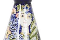 Vaas DKD Home Decor Porselein Zwart Shabby Chic (19 x 19 x 36 cm) - thumbnail