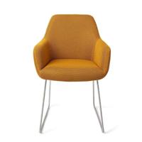Jesper Home Eetkamerstoel 'Hiroo' Slide Steel, kleur Groovy Garam - thumbnail