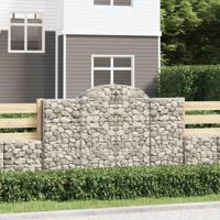 VidaXL Schanskorf gewelfd 200x30x120/140 cm gegalvaniseerd ijzer - thumbnail
