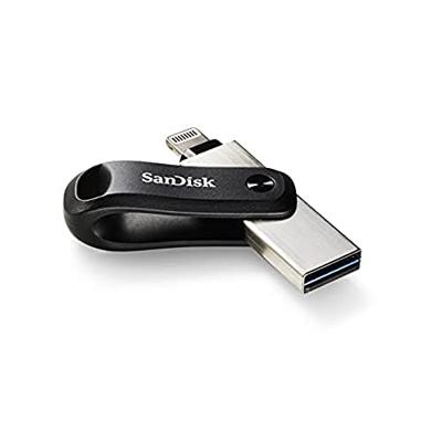 SanDisk iXpand™ Flash Drive Go USB-stick smartphone/tablet Zwart, Zilver 256 GB USB-A 3.2 Gen 1, Apple Lightning SanDisk iXpand™ Flash Drive Go USB-stick smartphone/tablet Zwart, Zilver 256 GB USB-A 3.2 Gen 1, Apple Lightning