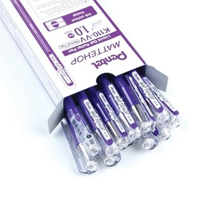 Gelschrijver pentel k110 mattehop m violet | 12 stuks