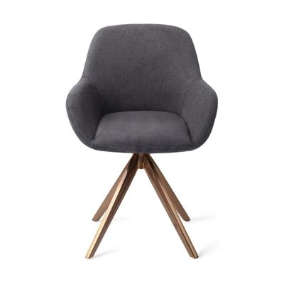 Jesper Home Eetkamerstoel 'Kushi' Turn Rose, kleur Black-Out