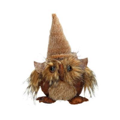 Figuur uil Hedwig M bruin 21 cm | 12 stuks