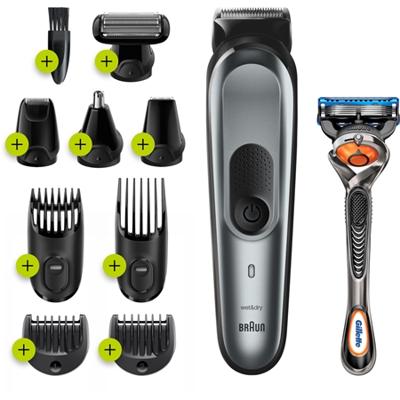 Braun MGK7221 10-in-1 Trimmer, Baardtrimmer Voor Mannen, Bodygroomer En Haartrimmer, Donkergrijs Braun MGK7221 10-in-1 Trimmer, Baardtrimmer Voor Mannen, Bodygroomer En Haartrimmer, Donkergrijs