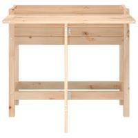 VidaXL Plantenbak met inklapbaar tafelblad massief grenenhout - thumbnail