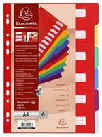 Tabbladen exacompta 225x297mm 11gaats 6delig ass - thumbnail