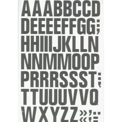 Magnetische letters 43mm wit/zwart Magnetische letters 43mm wit/zwart