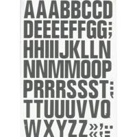 Magnetische letters 43mm wit/zwart - thumbnail