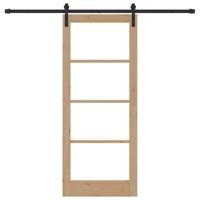 Schuifdeur ORKDAL Bruin 83 x 202 cm Hout en metaal - thumbnail