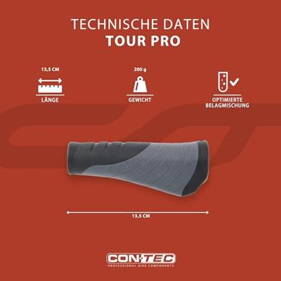 CONTEC griff "tour pro" ct grips tour pro 135 mm, black/grey CONTEC griff "tour pro" ct grips tour pro 135 mm, black/grey