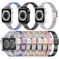 Stainless steel slim fit bandje - Multicolor - Geschikt voor Apple Watch 38mm / 40mm / 41mm / 42mm - thumbnail