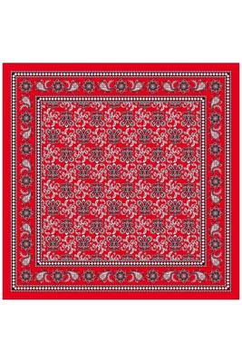 Rode Zakdoek Met Waaier Motief