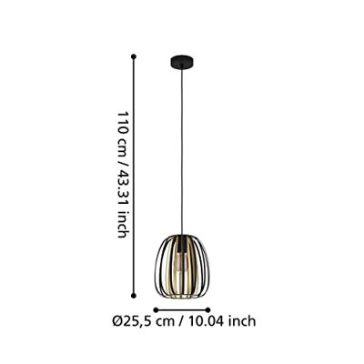Eglo Hanglamp Ø 25,5cmEncinitos zwart met goud - 99665