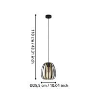 Eglo Hanglamp Ø 25,5cmEncinitos zwart met goud - 99665 - thumbnail