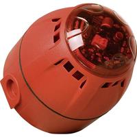 ComPro Combi-signaalgever LED Chiasso Razor Rood Flitslicht, Continugeluid 12 V/DC, 24 V/DC 100 dB - thumbnail