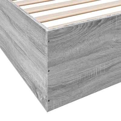Bedframe bewerkt hout grijs sonoma eikenkleurig 200x200 cm