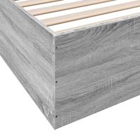Bedframe bewerkt hout grijs sonoma eikenkleurig 200x200 cm - thumbnail