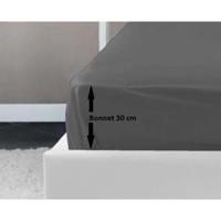 LOVELY HOME Hoeslaken 100% katoen 160x200x30 cm donkergrijs - thumbnail