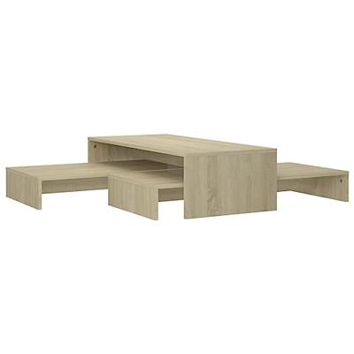 VidaXL Salontafelset 100x100x26,5 cm bewerkt hout sonoma eikenkleurig