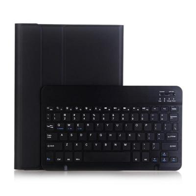 A102 voor iPad 10 2 inch ultradun afneembaar Bluetooth-toetsenbord lederen draagtas met standaard functie (zwart)