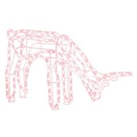 VidaXL Kerstfiguur rendier warmwit 73x31x45 cm - thumbnail