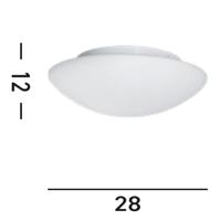 Searchlight Badkamer plafondlampFlush Ø 28cm - 1910-28 - thumbnail
