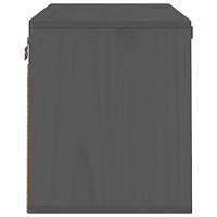 Wandkast 60x30x35 cm massief grenenhout grijs - thumbnail