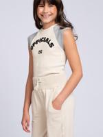 Nik&Nik zomer sweat broek meisjes - taupe - Ivy - thumbnail