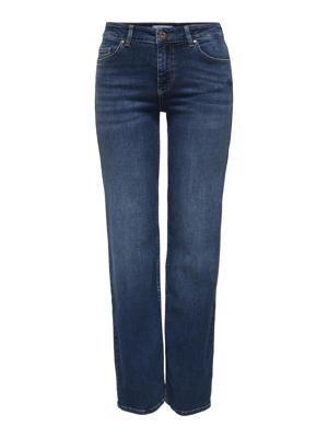 Only Onlblush Mid Straight Dnm Tai021 Noos Straight Leg Dark Blue Denim
