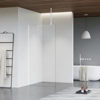 Fortifura Galeria inloopdouche - 90x200cm - helder glas - plafondarm - mat wit SW797926/SW797906/SW804546 - thumbnail