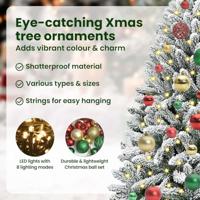 Kunstkerstboom met 150 LED Groen en Wit 120 cm PVC en Metaal - thumbnail